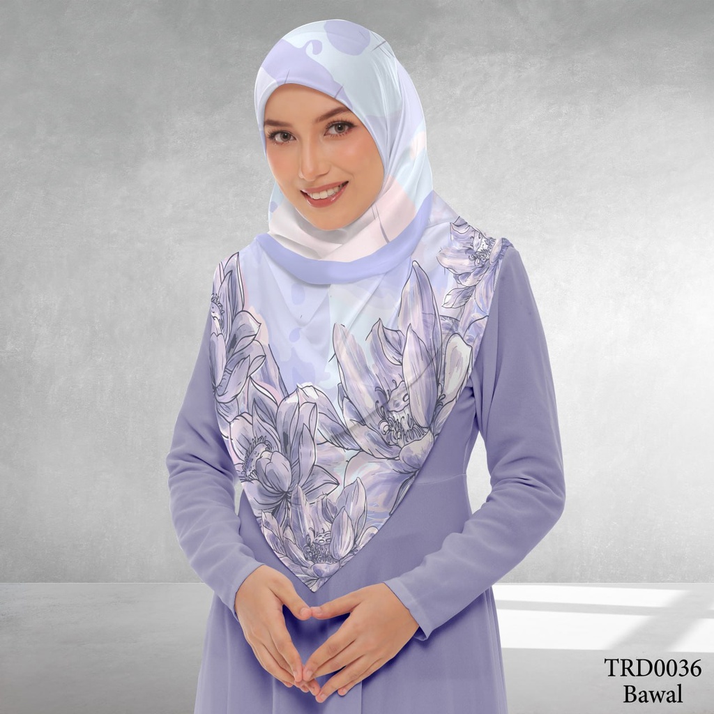 Tudung Bawal (Square Hijab) in TRD0036