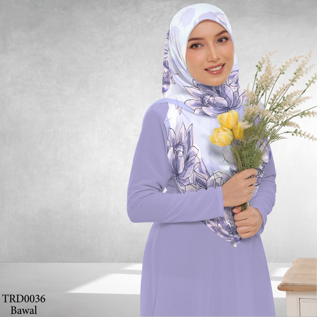 Tudung Bawal (Square Hijab) in TRD0036