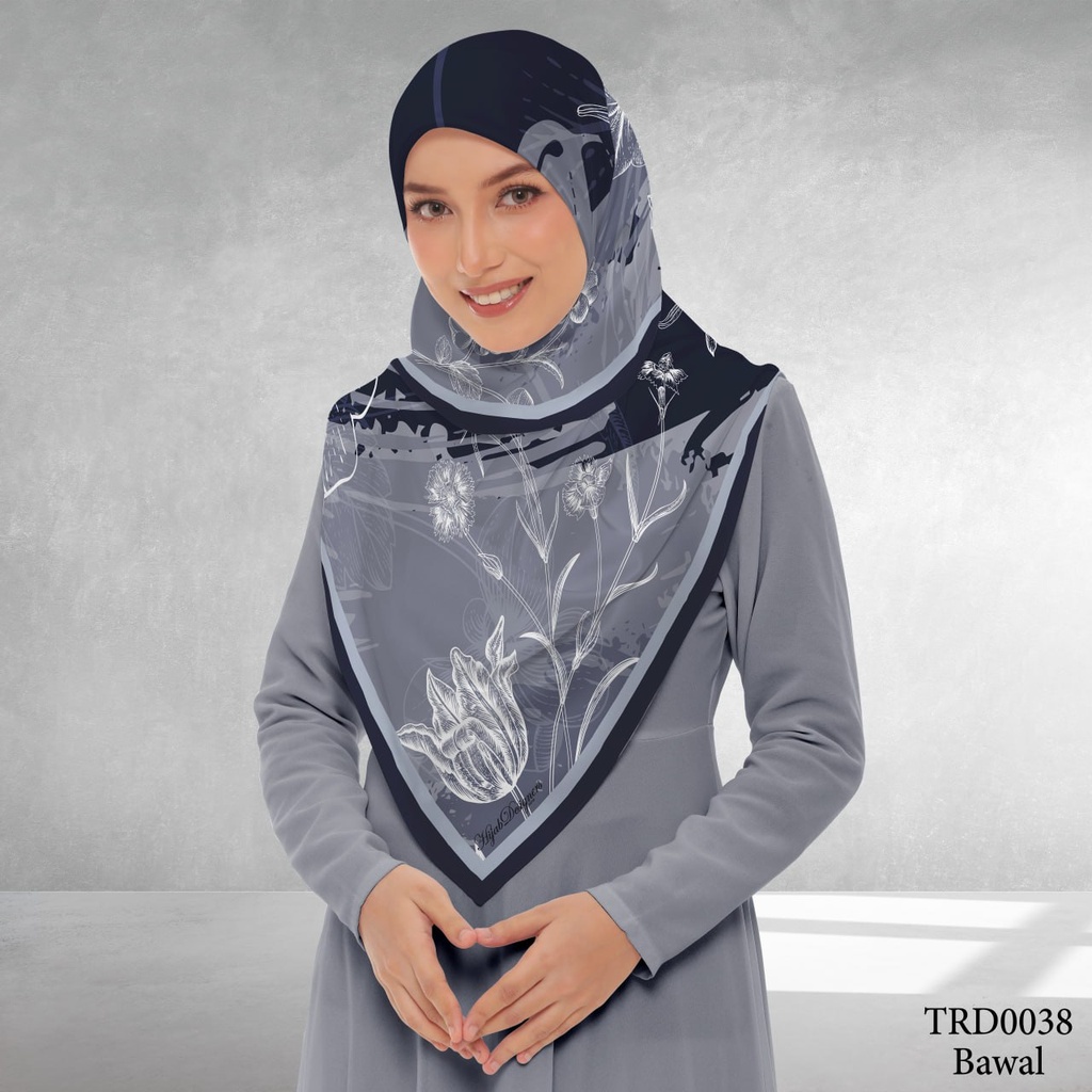 Tudung Bawal (Square Hijab) in TRD0038