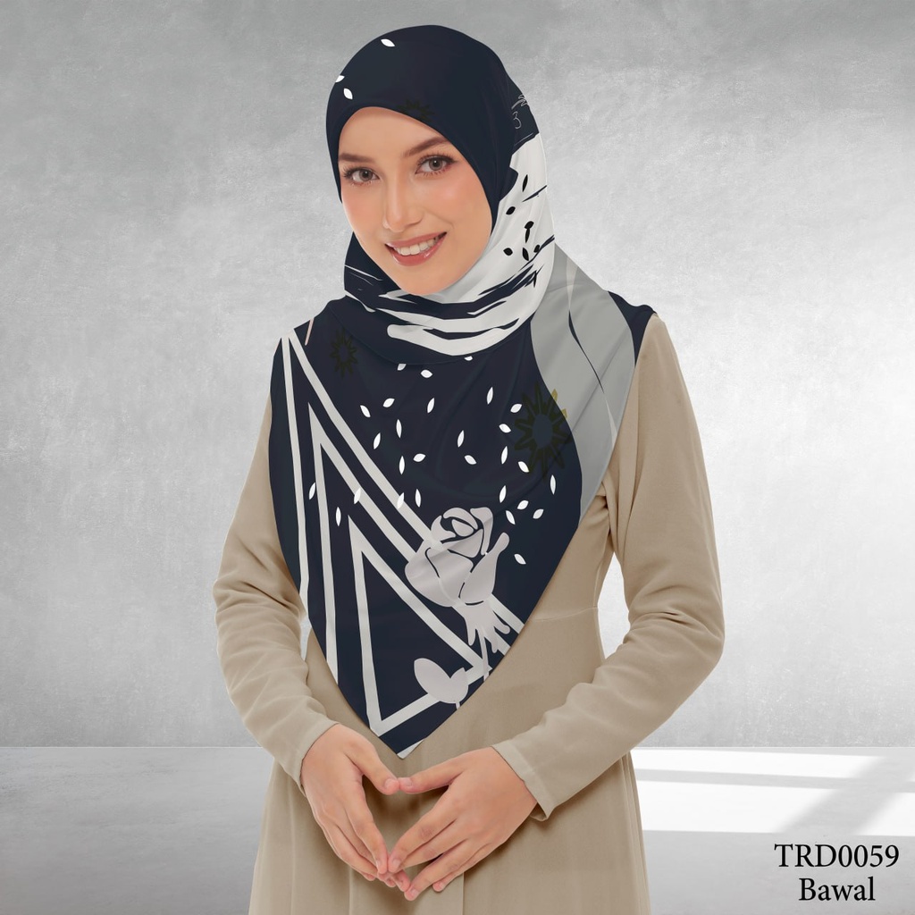 Tudung Bawal (Square Hijab) in TRD0059