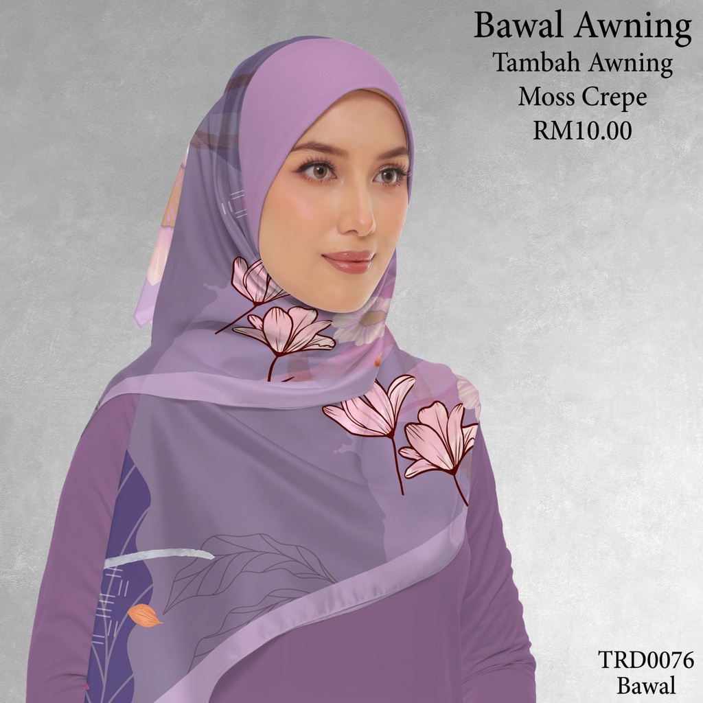 Tudung Bawal (Square Hijab) in TRD0076