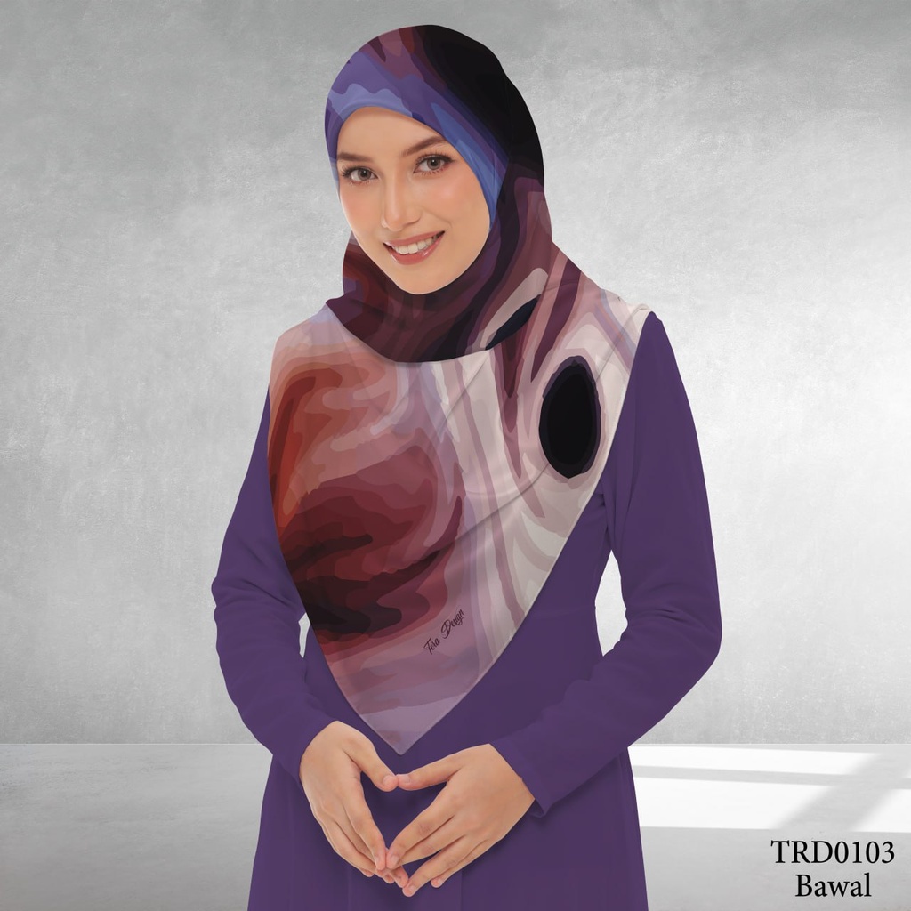 Tudung Bawal (Square Hijab) in TRD0103