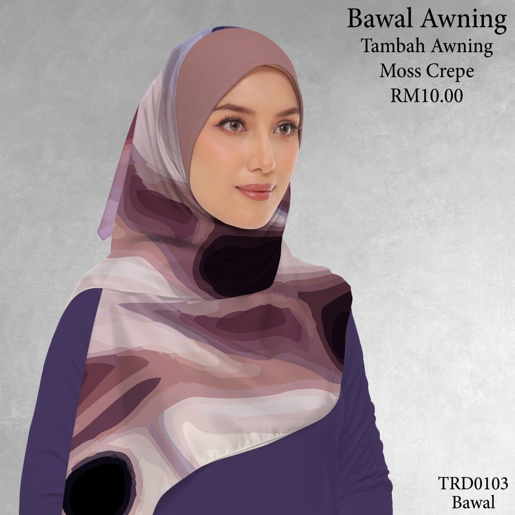 Tudung Bawal (Square Hijab) in TRD0103