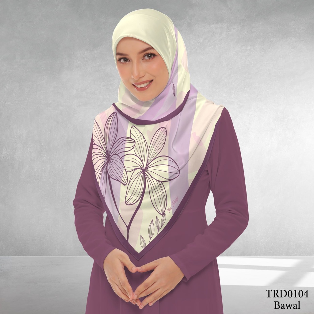 Tudung Bawal (Square Hijab) in TRD0104