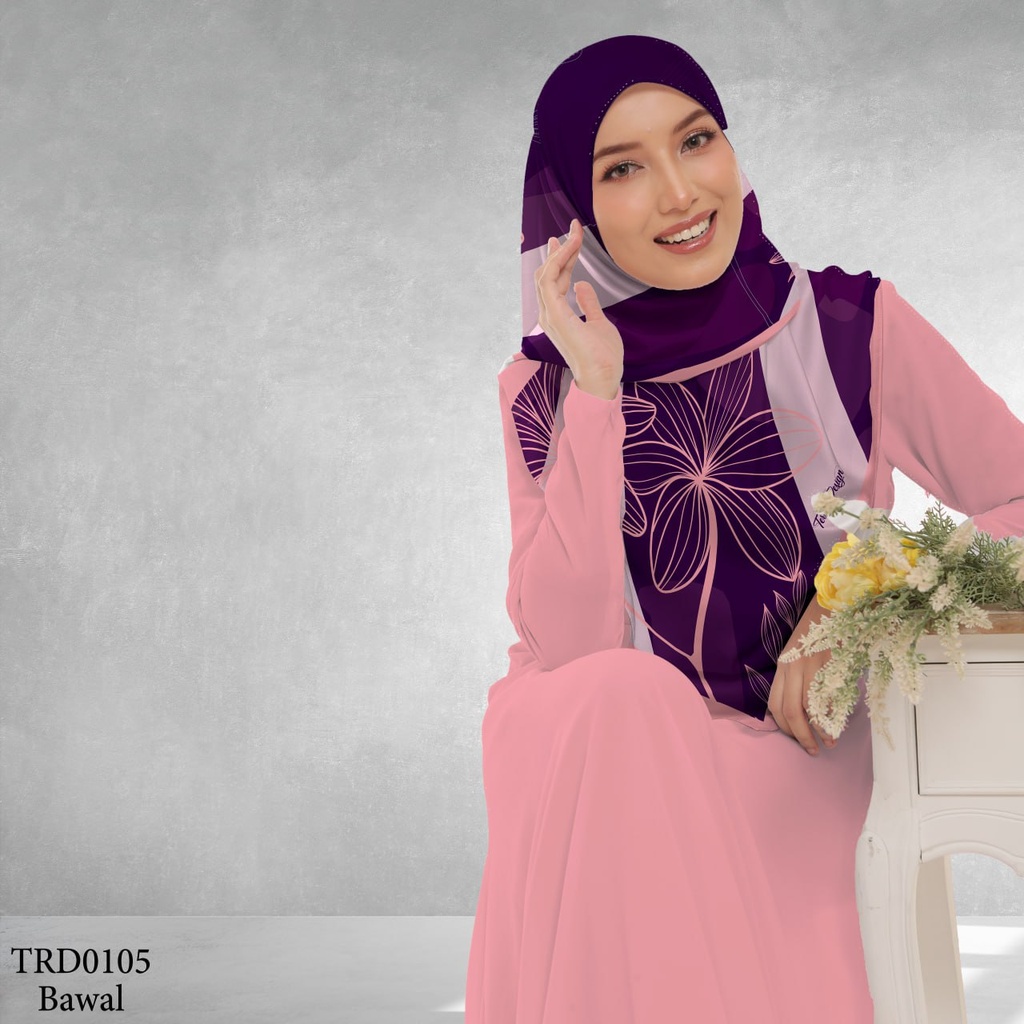 Tudung Bawal (Square Hijab) in TRD0105