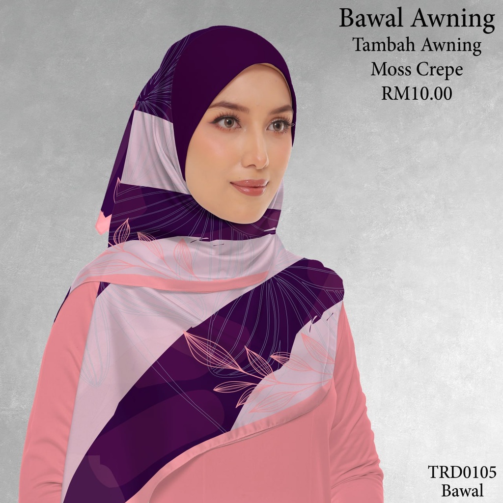 Tudung Bawal (Square Hijab) in TRD0105