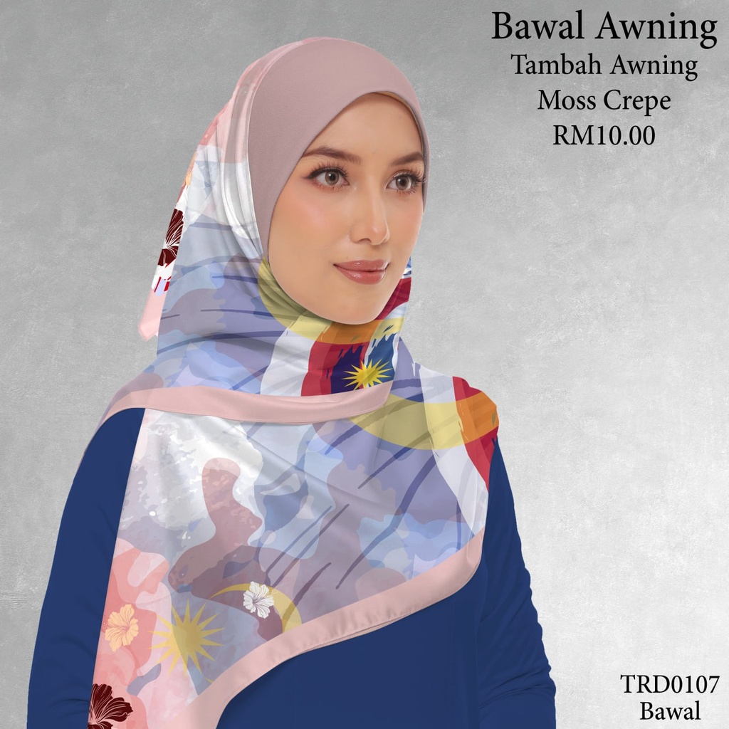 Tudung Bawal (Square Hijab) in TRD0107