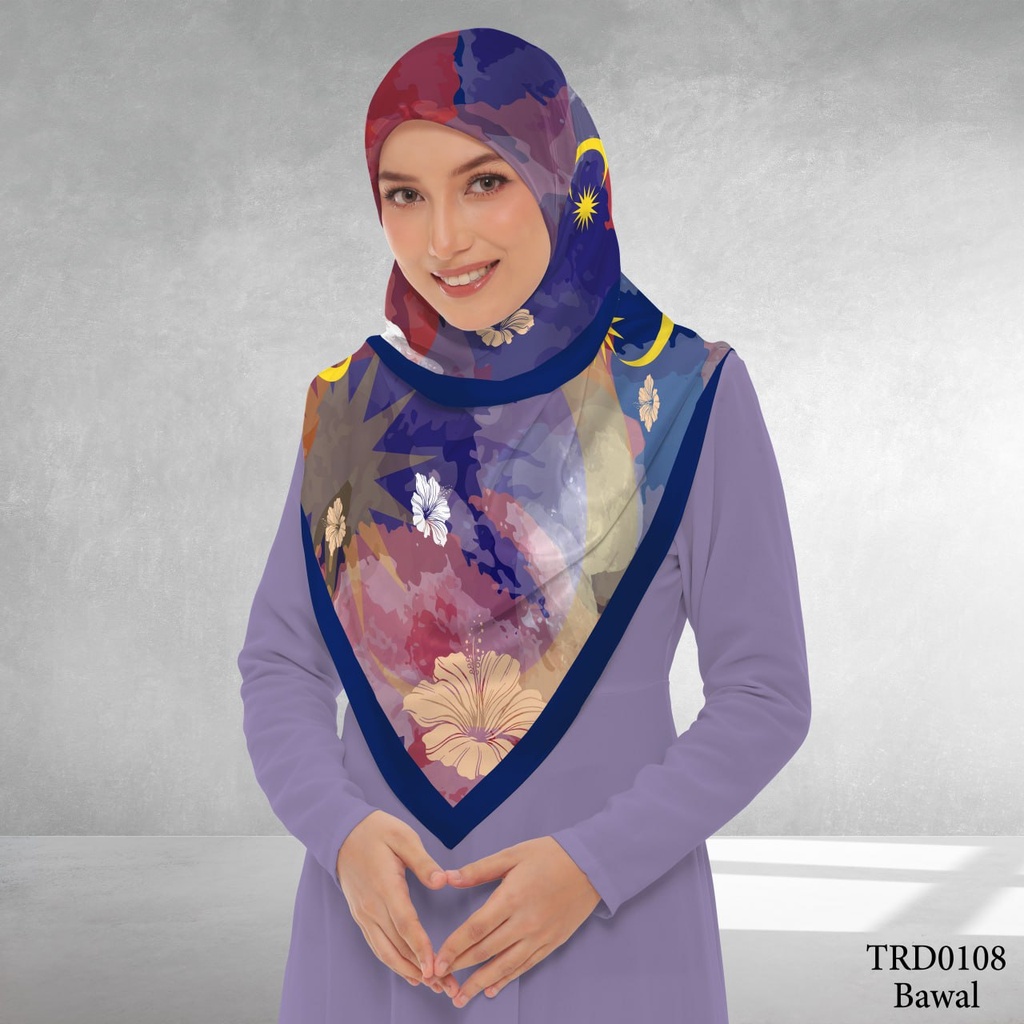 Tudung Bawal (Square Hijab) in TRD0108