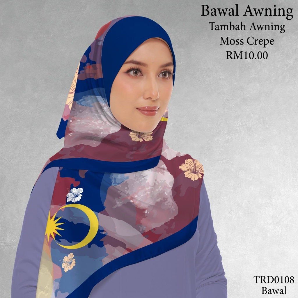 Tudung Bawal (Square Hijab) in TRD0108