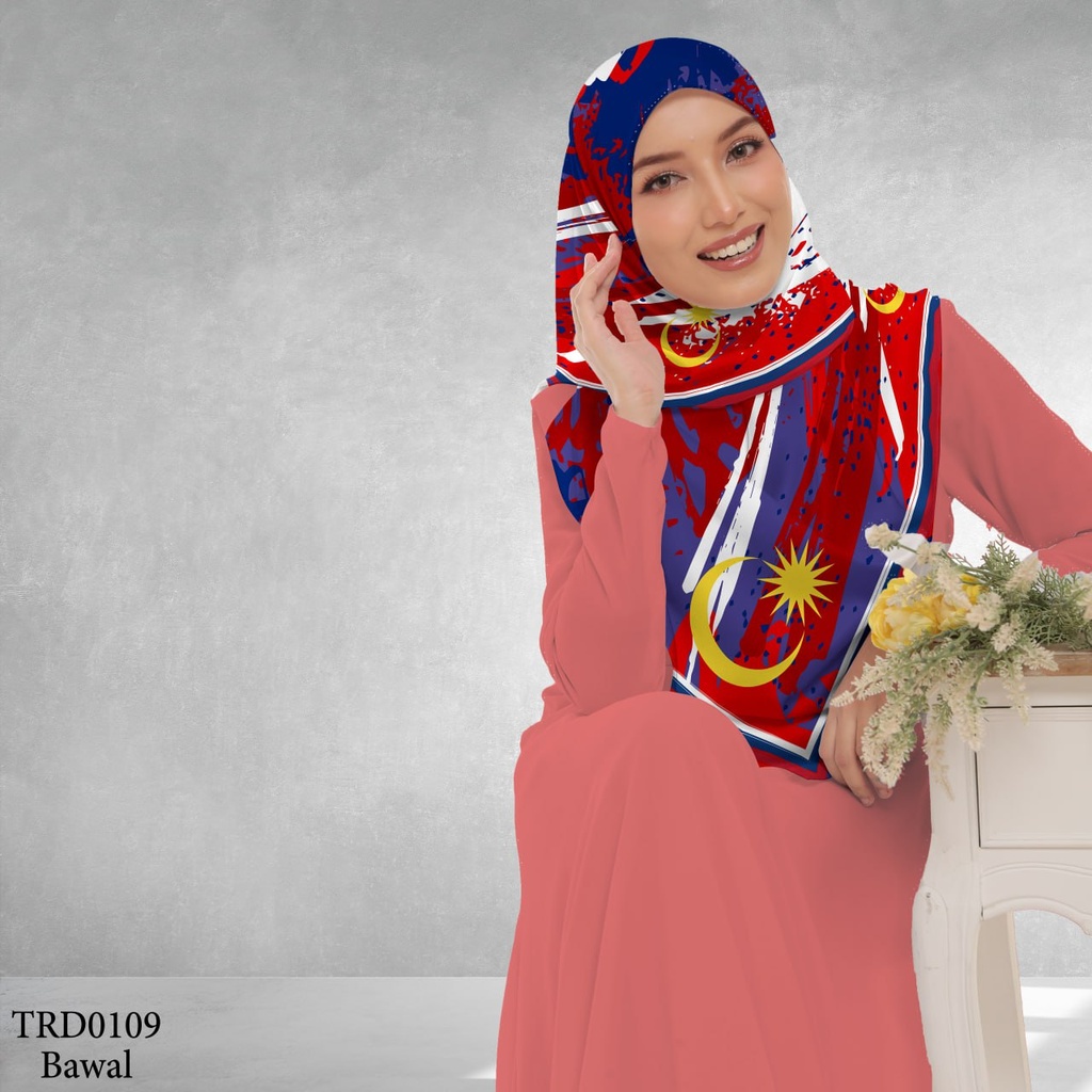 Tudung Bawal (Square Hijab) in TRD0109