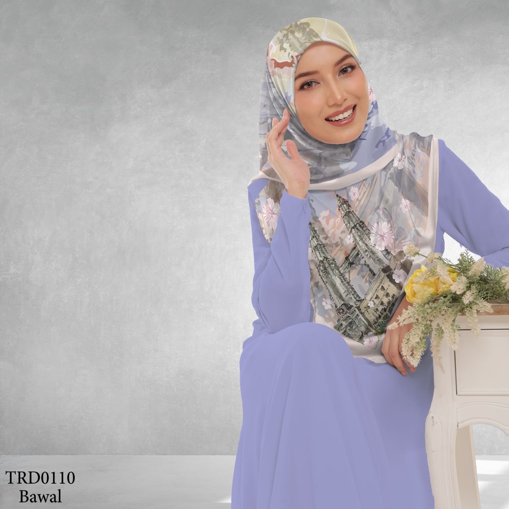 Tudung Bawal (Square Hijab) in TRD0110