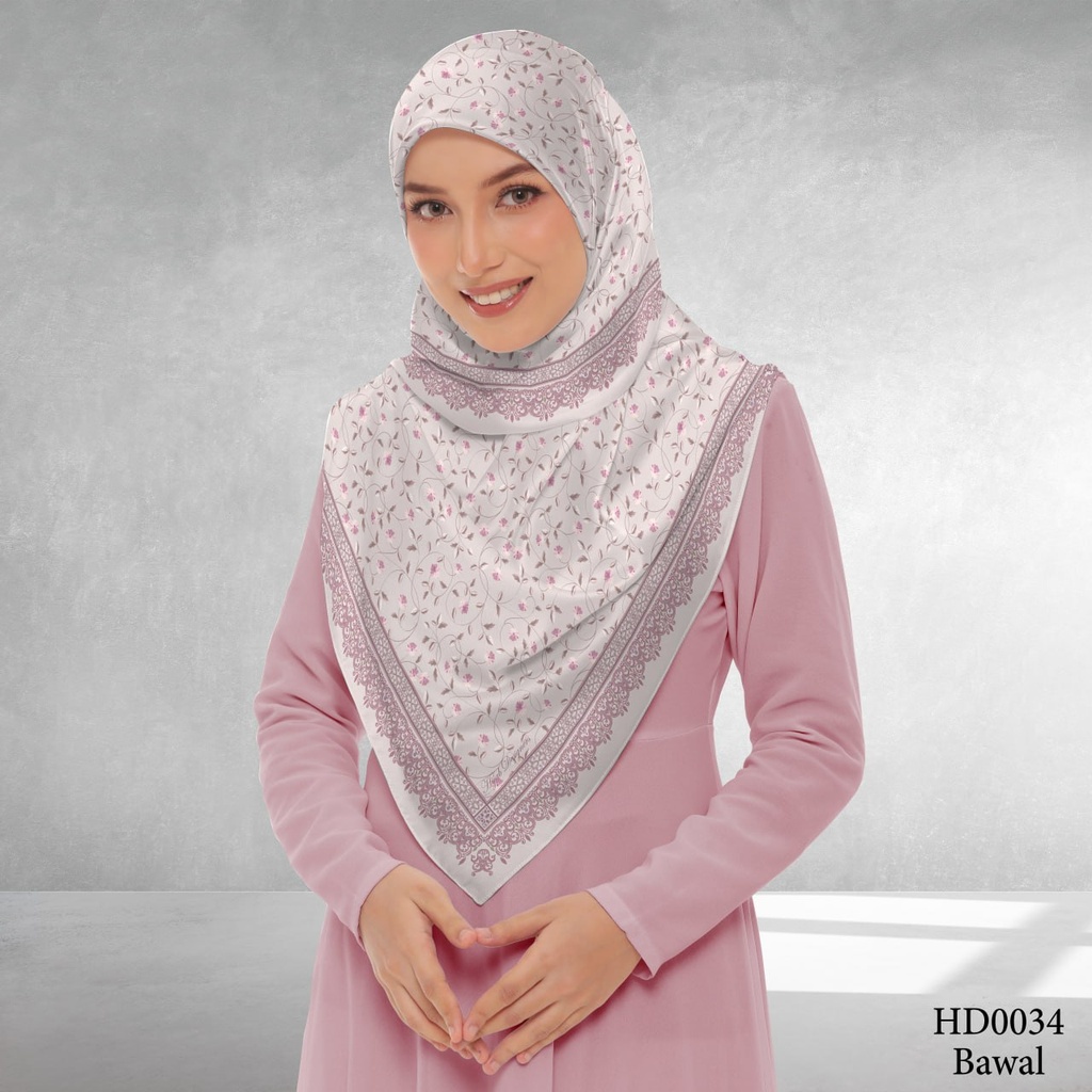 Tudung Bawal (Square Hijab) in HD0034