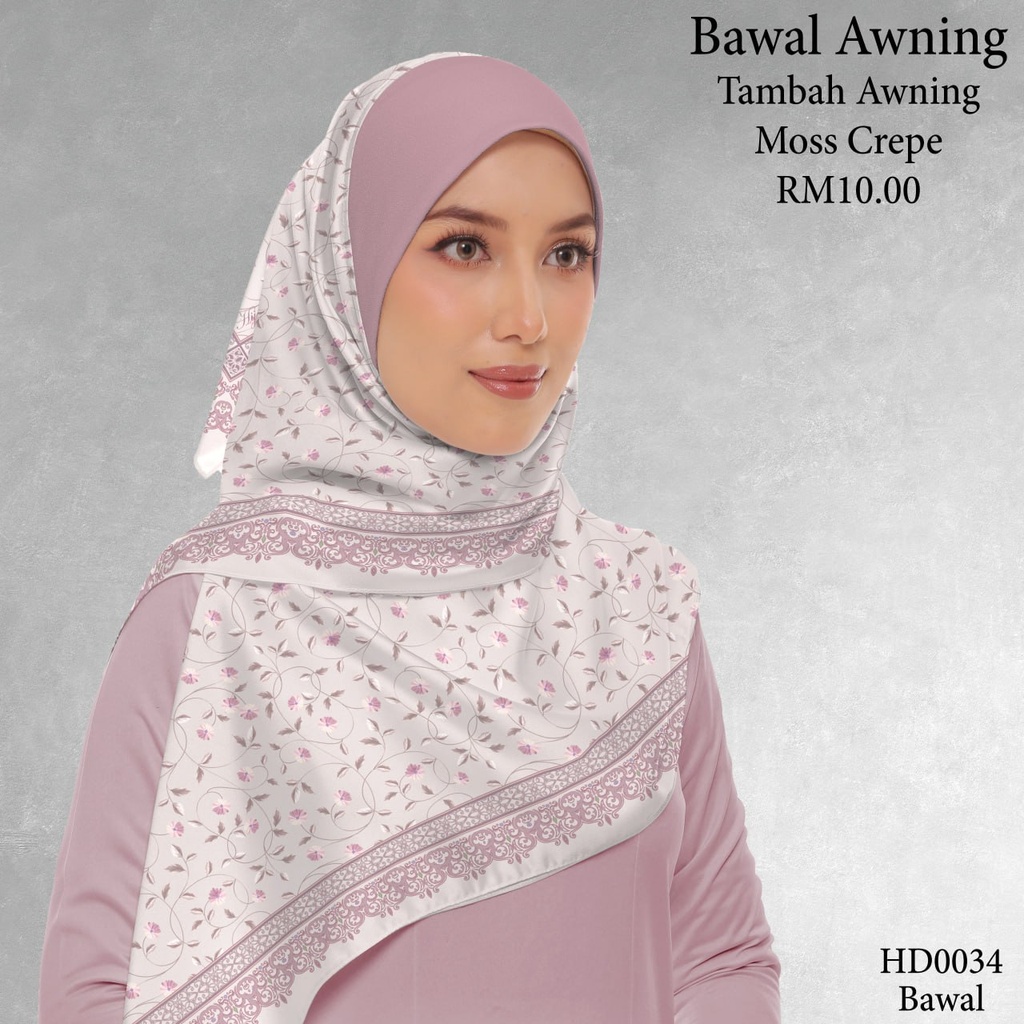 Tudung Bawal (Square Hijab) in HD0034