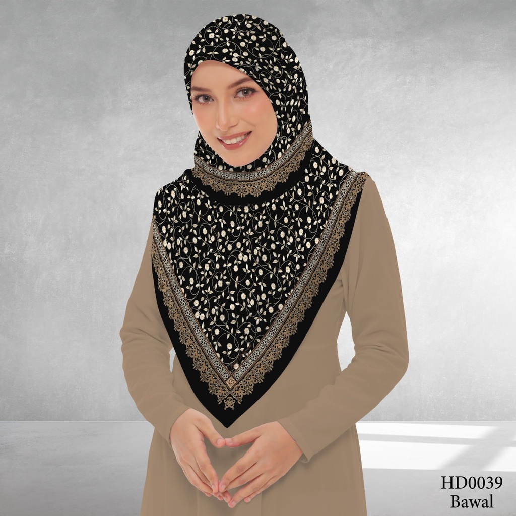 Tudung Bawal (Square Hijab) in HD0039