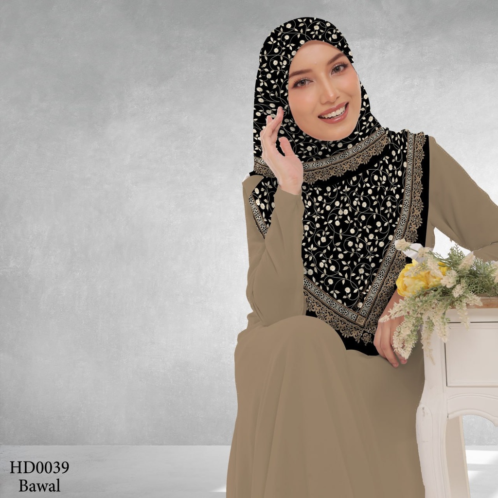 Tudung Bawal (Square Hijab) in HD0039