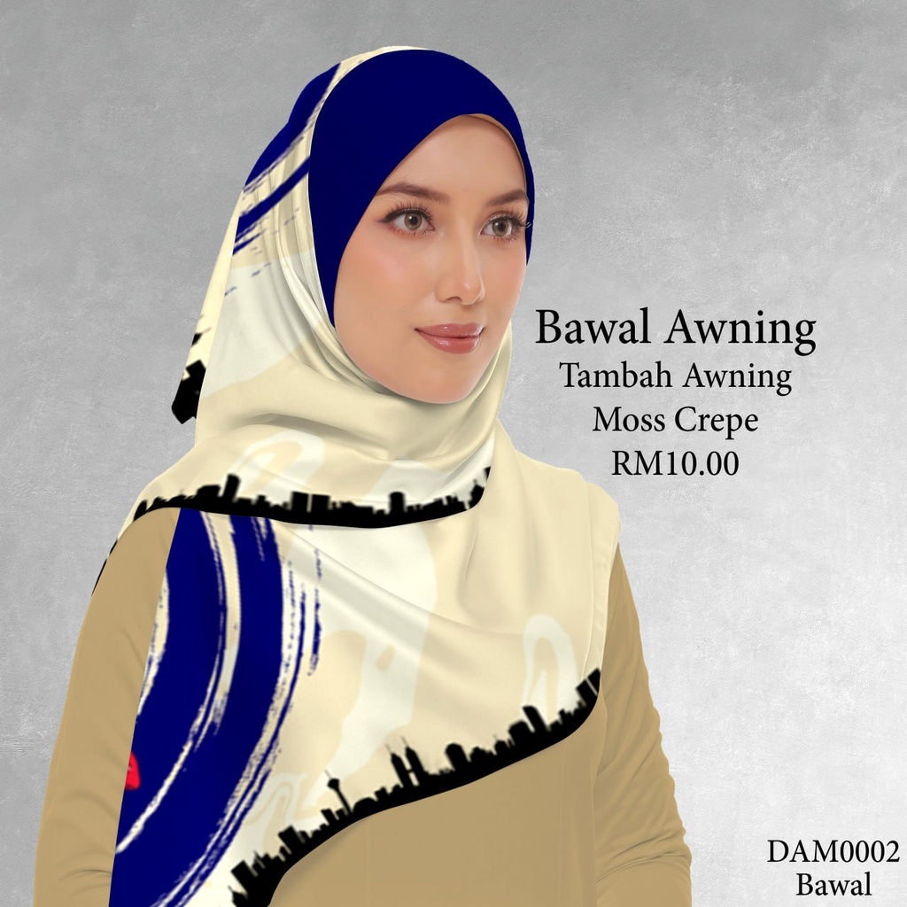 Tudung Bawal (Square Hijab) in DAM0002