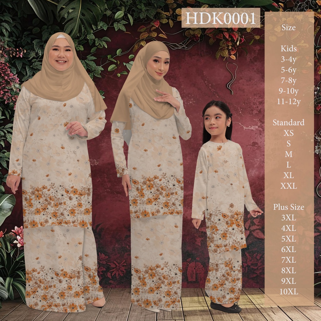 Baju Kurung Printed in HDK0001