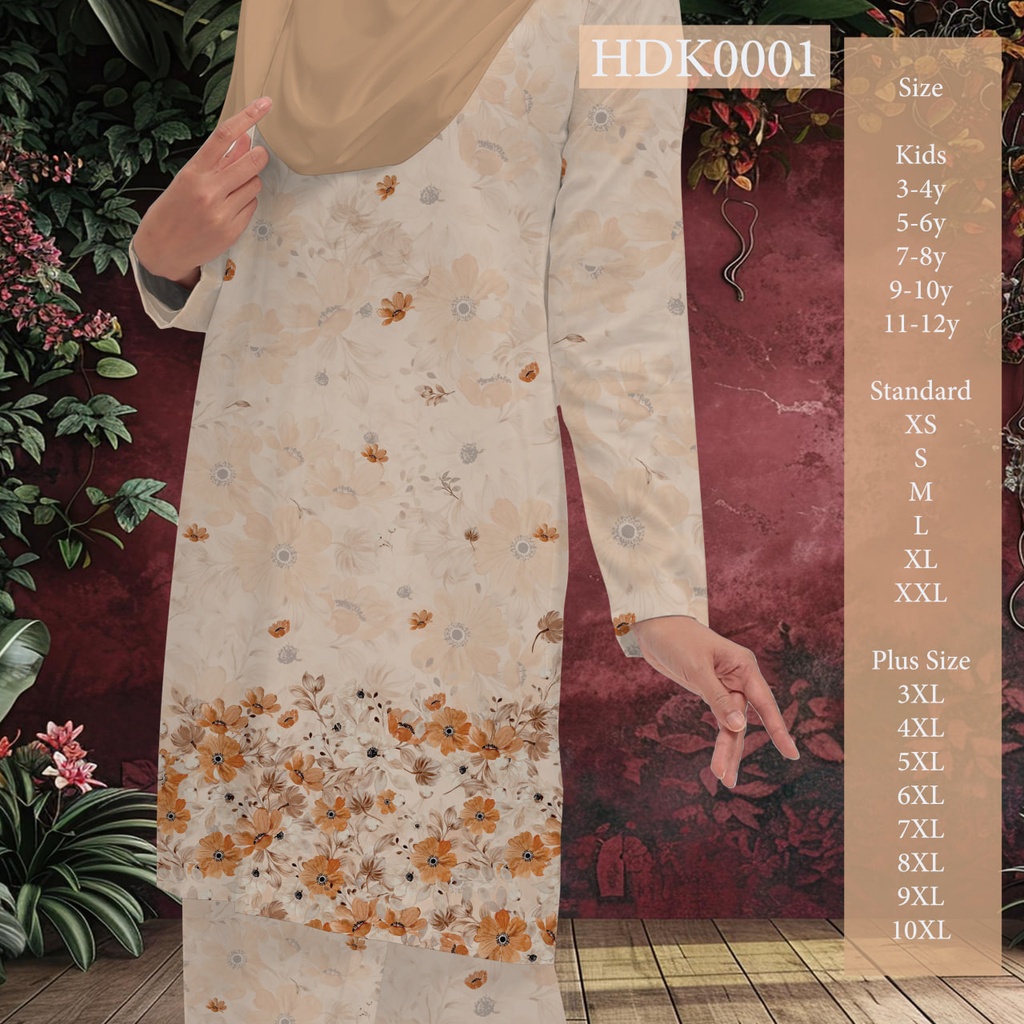 Baju Kurung Printed in HDK0001