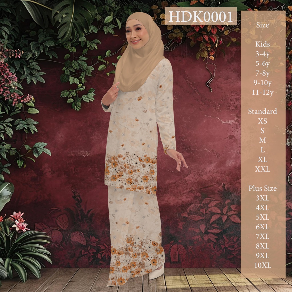 Baju Kurung Printed in HDK0001