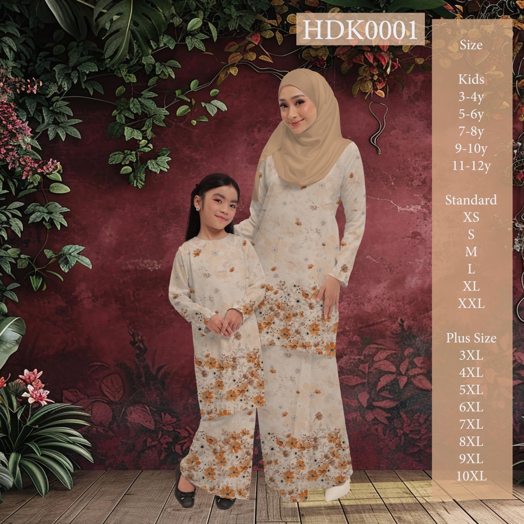 Baju Kurung Printed in HDK0001