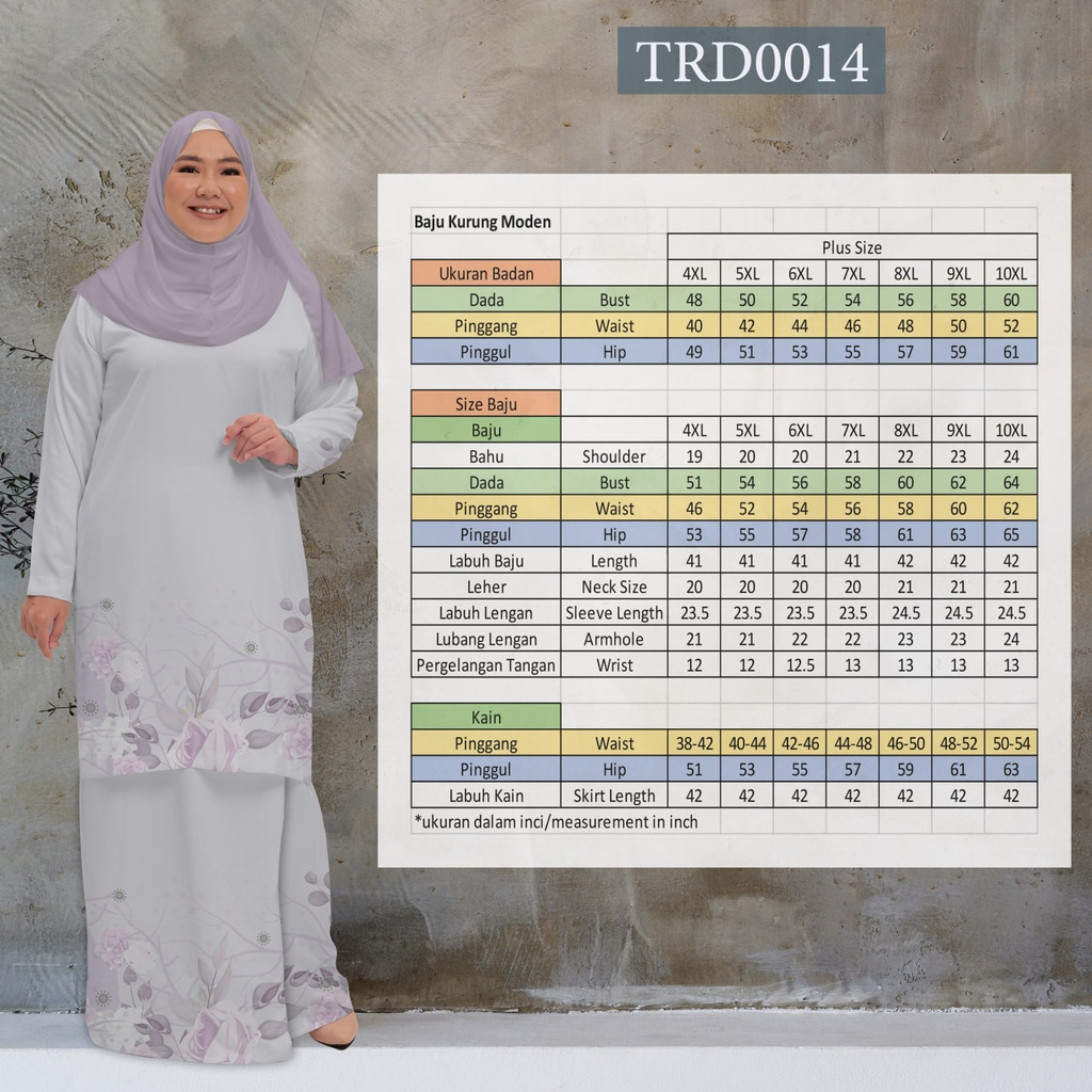 Baju Kurung Printed in TRD0014