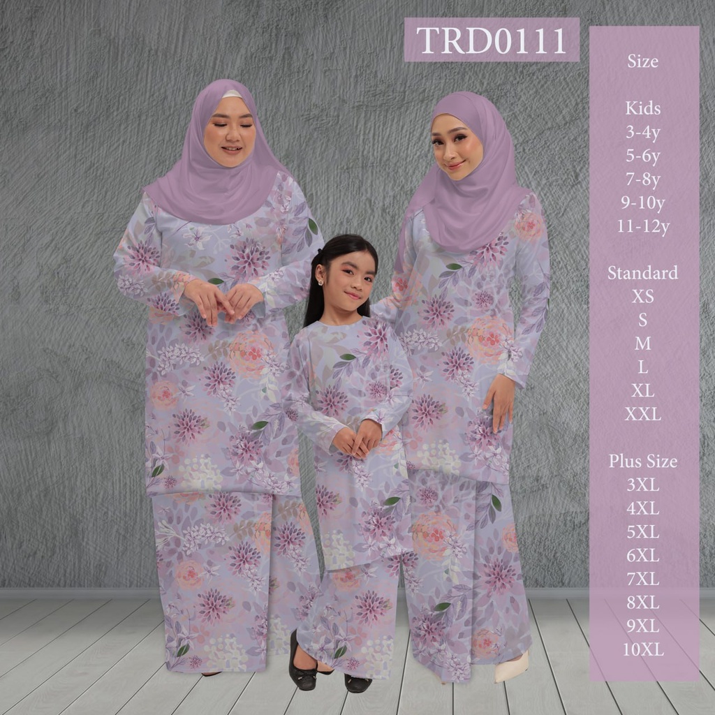 Baju Kurung Printed in TRD0111