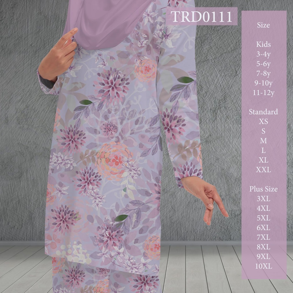 Baju Kurung Printed in TRD0111