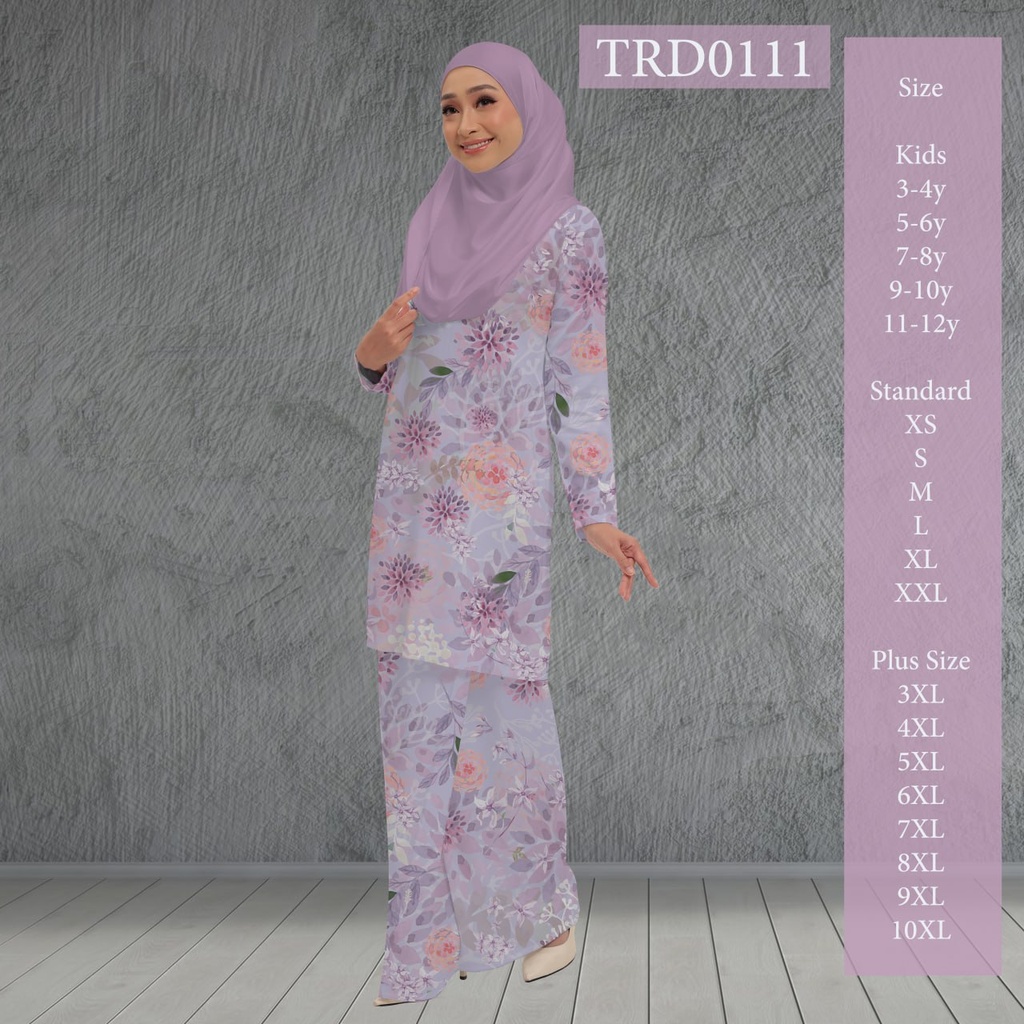 Baju Kurung Printed in TRD0111