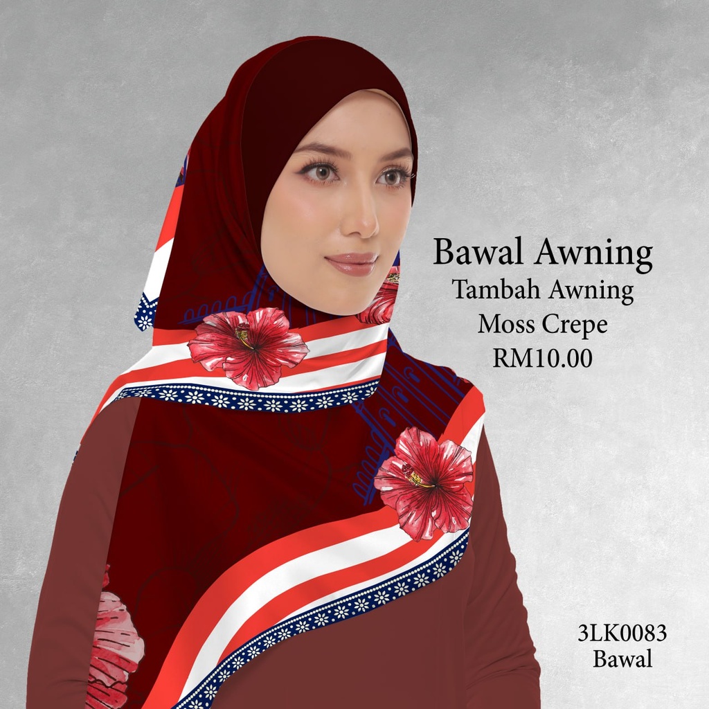 Tudung Bawal (Square Hijab) in 3LK0083