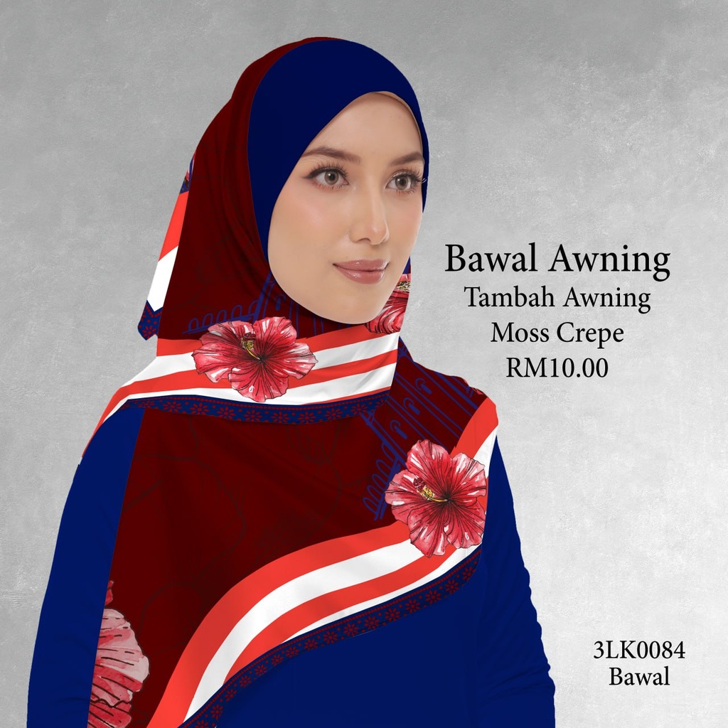 Tudung Bawal (Square Hijab) in 3LK0084