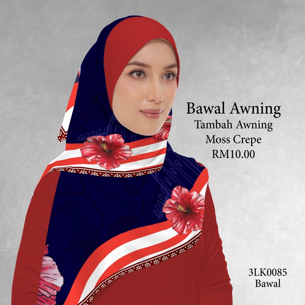 Tudung Bawal (Square Hijab) in 3LK0085