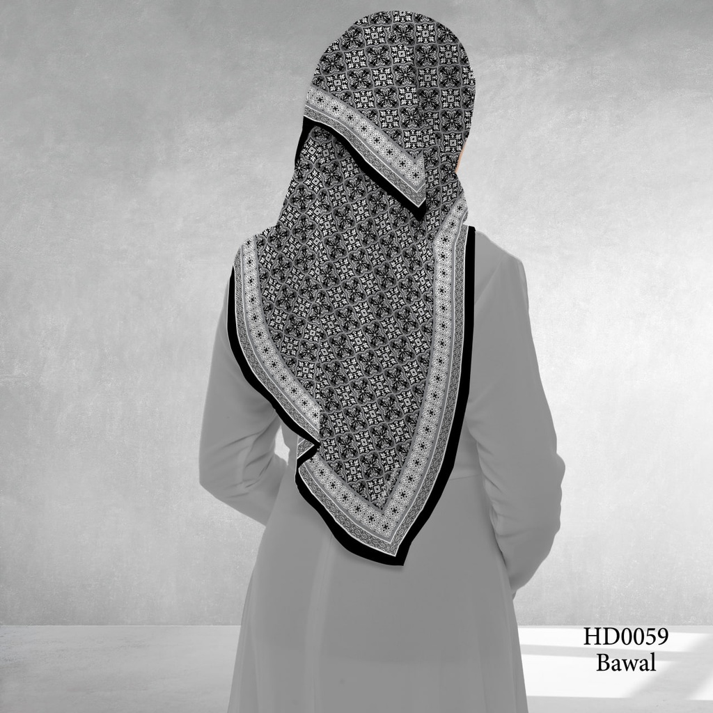 Tudung Bawal (Square Hijab) in HD0059