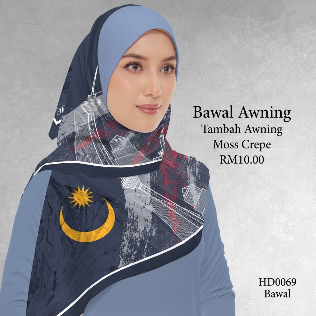 Tudung Bawal (Square Hijab) in HD0069