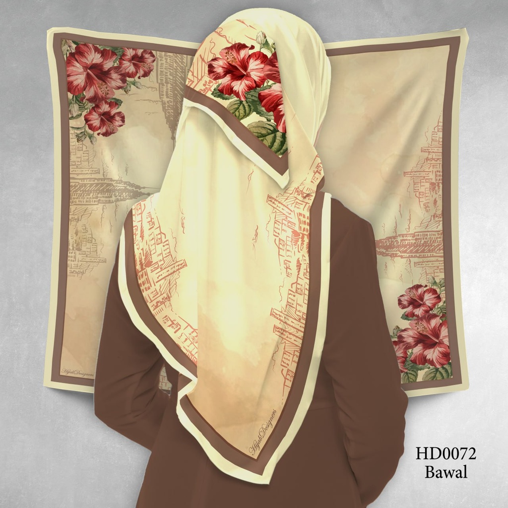 Tudung Bawal (Square Hijab) in HD0072