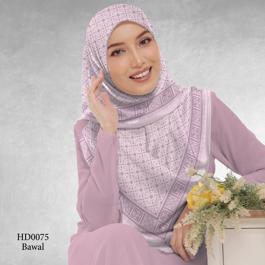 Tudung Bawal (Square Hijab) in HD0075