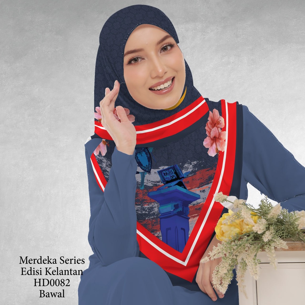 Tudung Bawal (Square Hijab) in HD0082