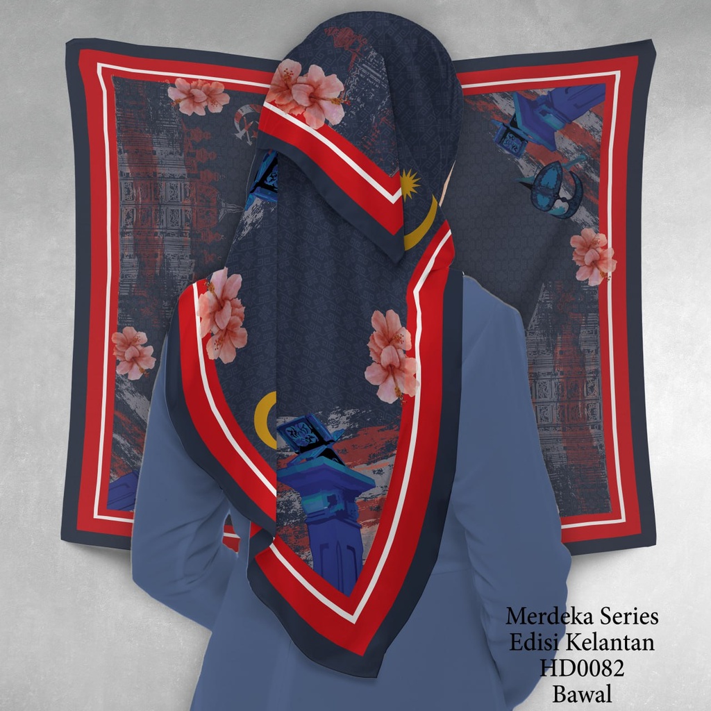 Tudung Bawal (Square Hijab) in HD0082