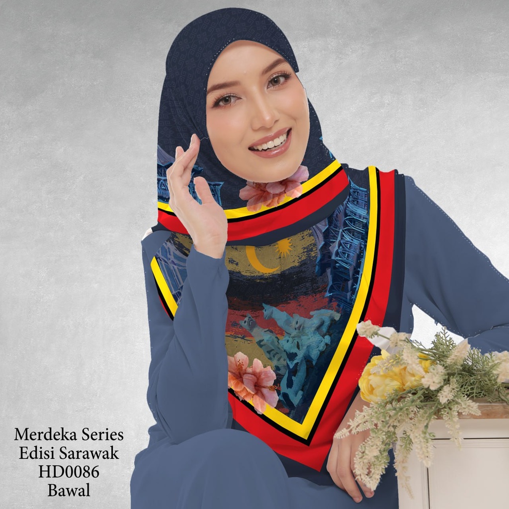 Tudung Bawal (Square Hijab) in HD0086