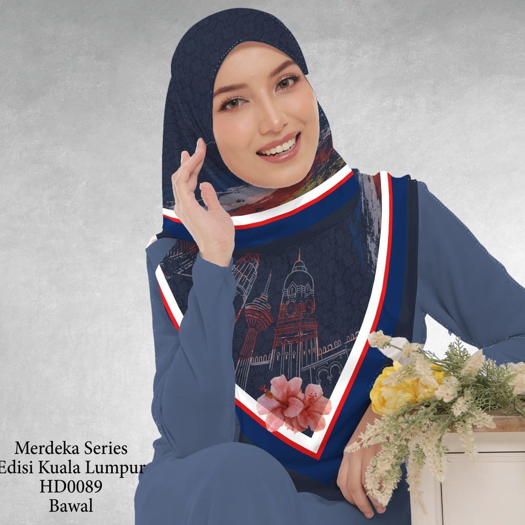 Tudung Bawal (Square Hijab) in HD0089