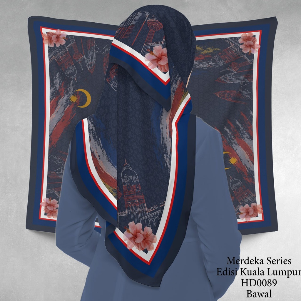 Tudung Bawal (Square Hijab) in HD0089