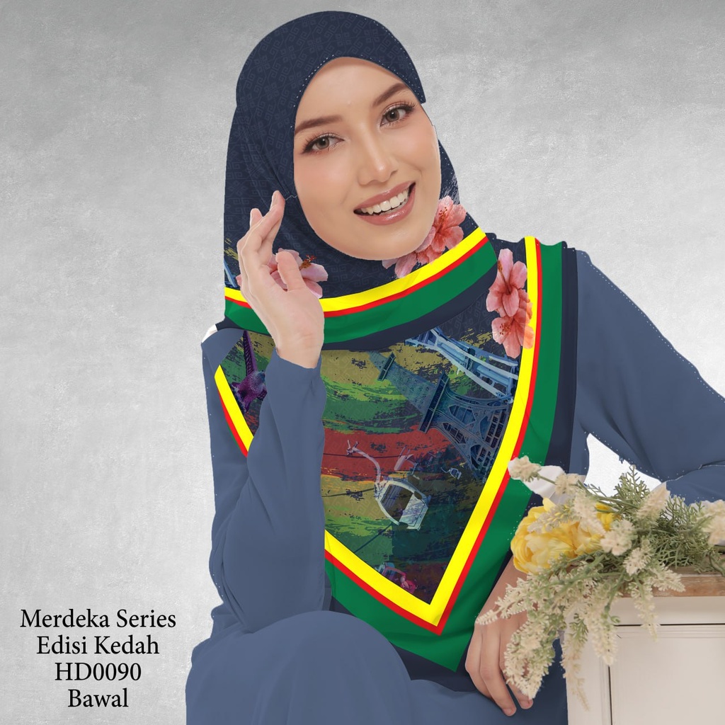 Tudung Bawal (Square Hijab) in HD0090