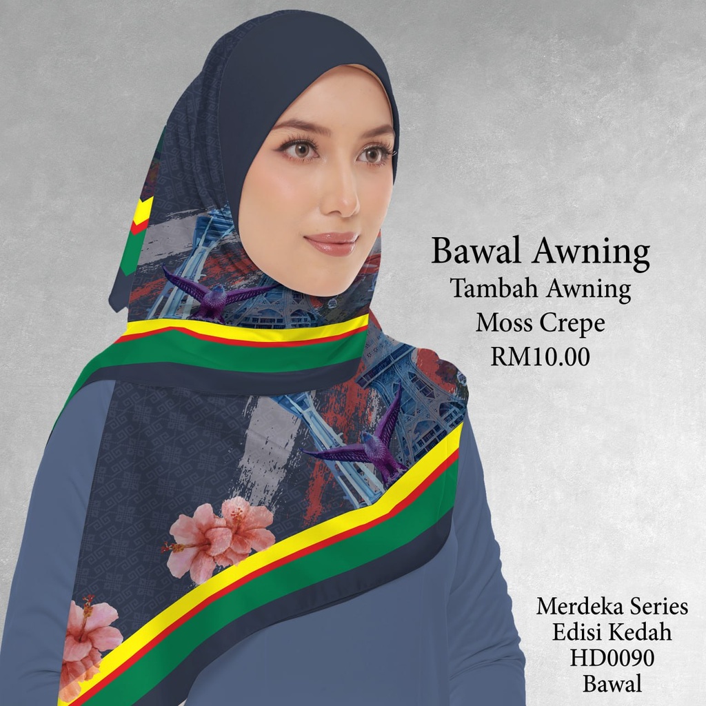 Tudung Bawal (Square Hijab) in HD0090