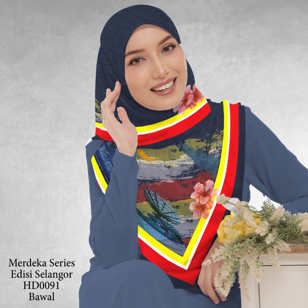 Tudung Bawal (Square Hijab) in HD0091