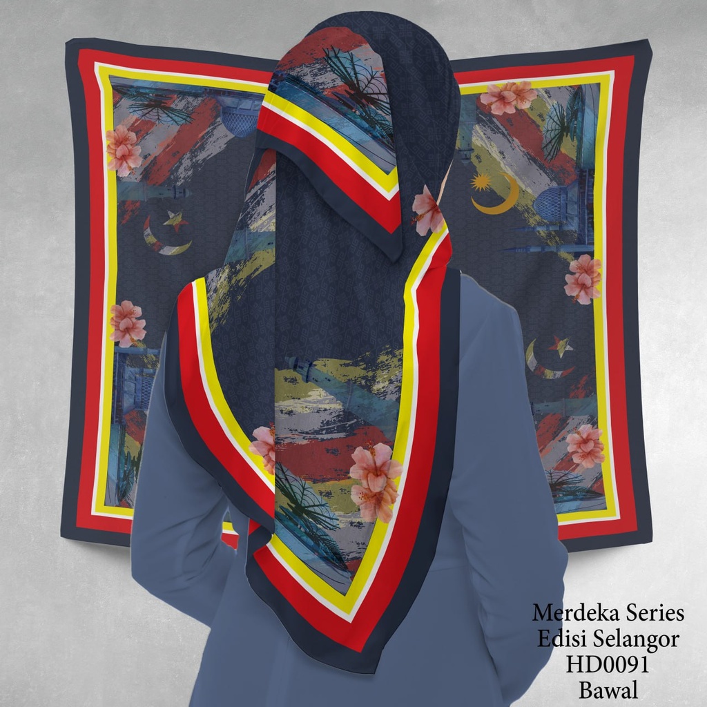 Tudung Bawal (Square Hijab) in HD0091