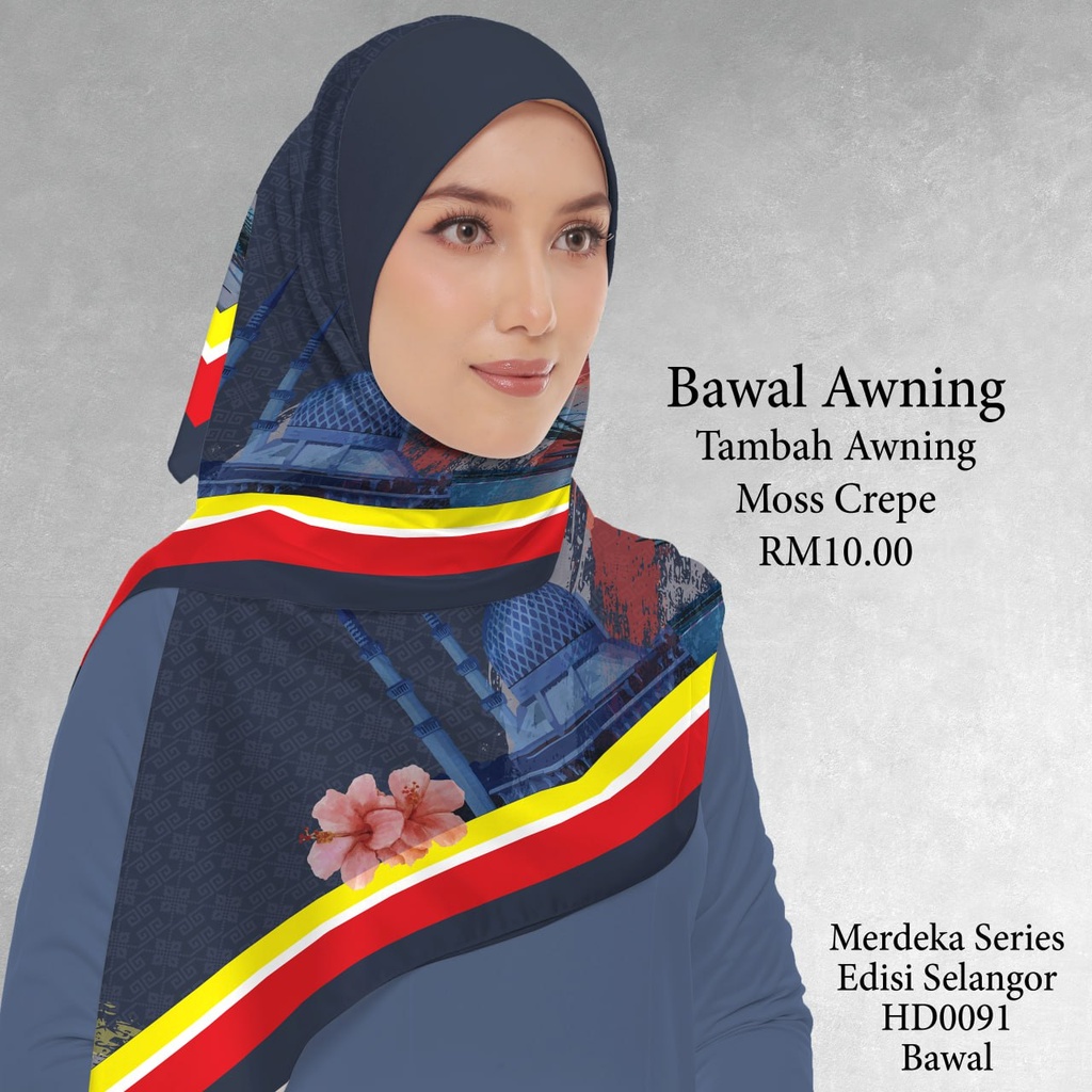 Tudung Bawal (Square Hijab) in HD0091