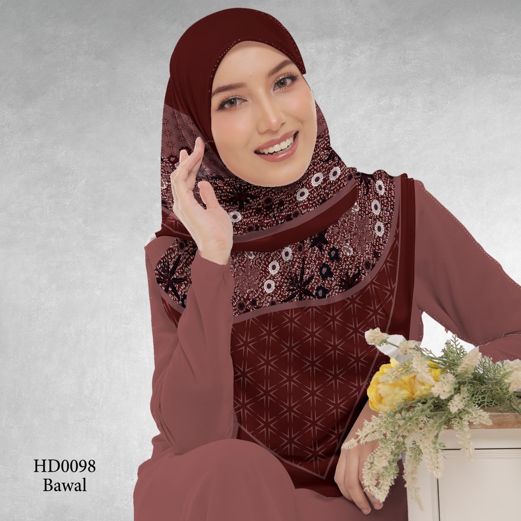 Tudung Bawal (Square Hijab) in HD0098