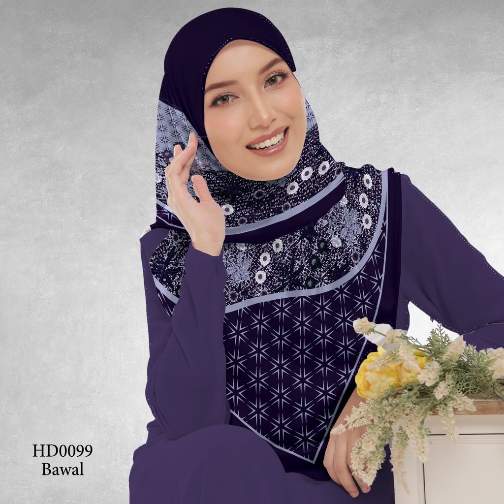 Tudung Bawal (Square Hijab) in HD0099