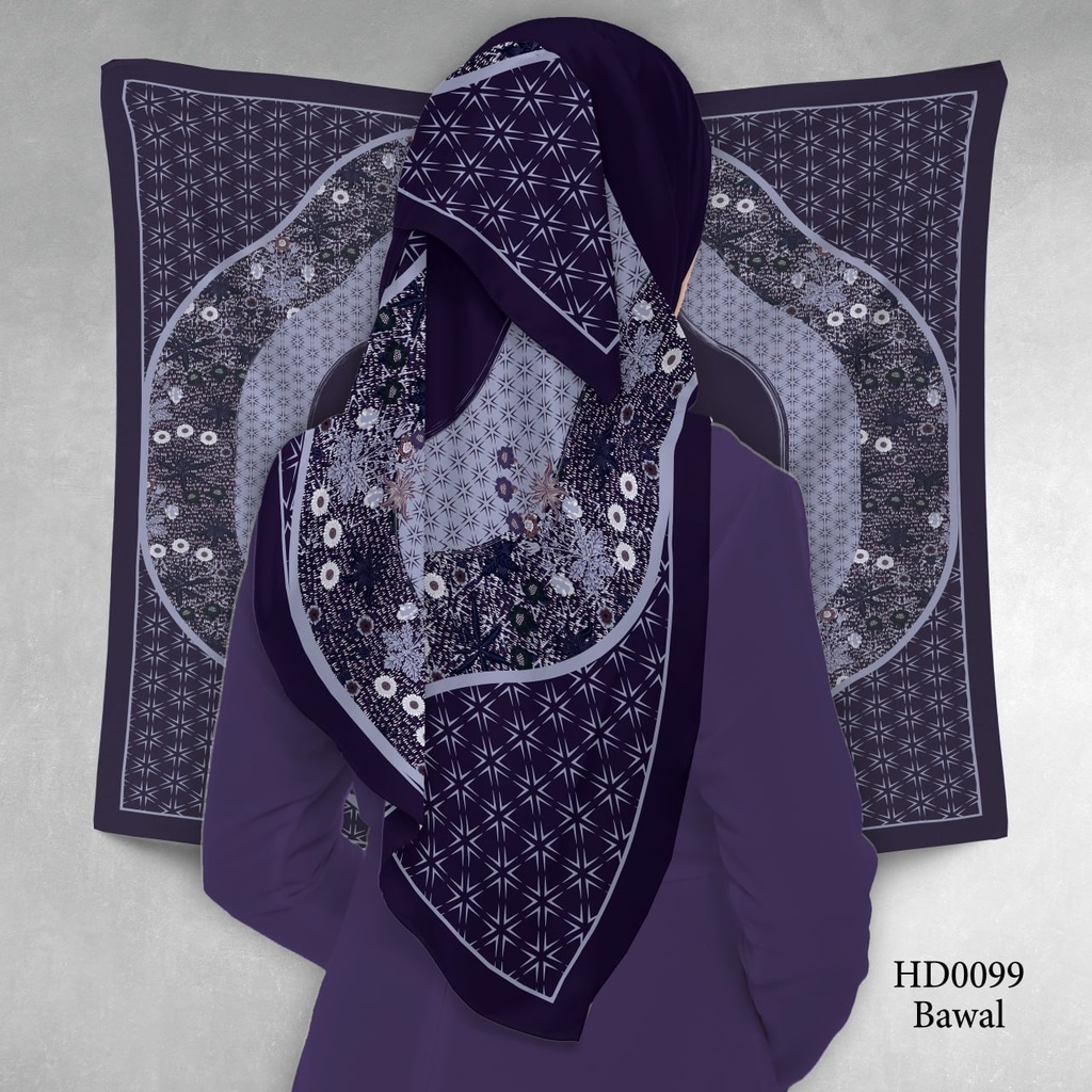 Tudung Bawal (Square Hijab) in HD0099