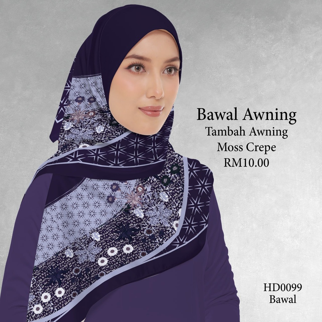 Tudung Bawal (Square Hijab) in HD0099