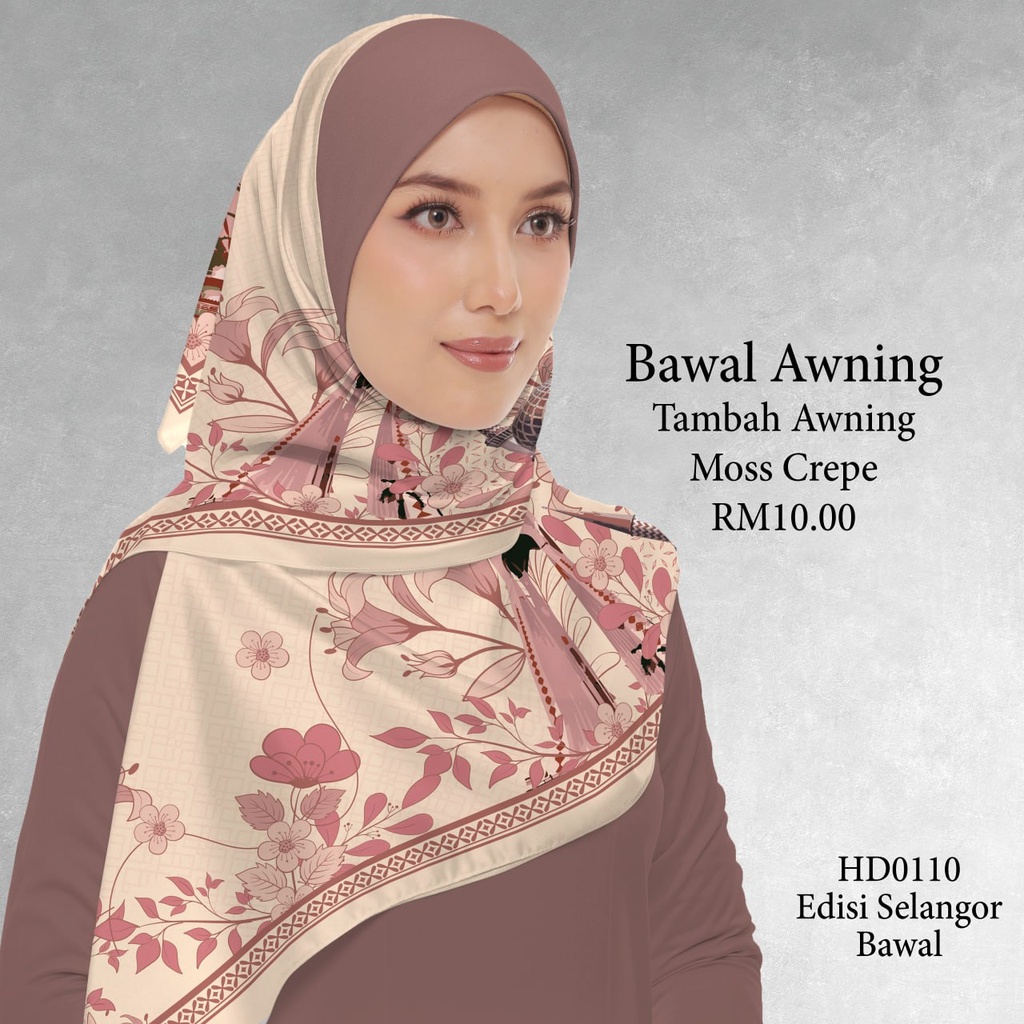 Tudung Bawal (Square Hijab) in HD0110